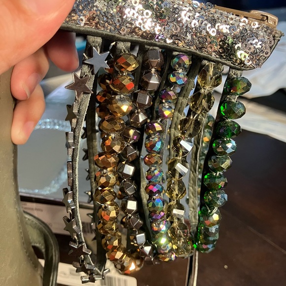 ZIGI Girl Multicolor Beaded Sandals with Rhinestone Accents - Picture 7 of 7